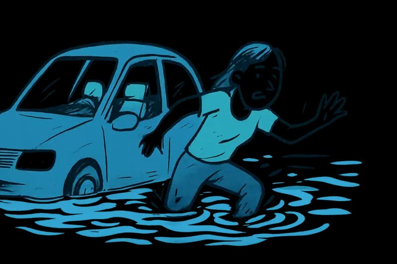 Sekunden im Wasser: 19‑Jährige kämpft sich aus überflutetem Auto in Palma