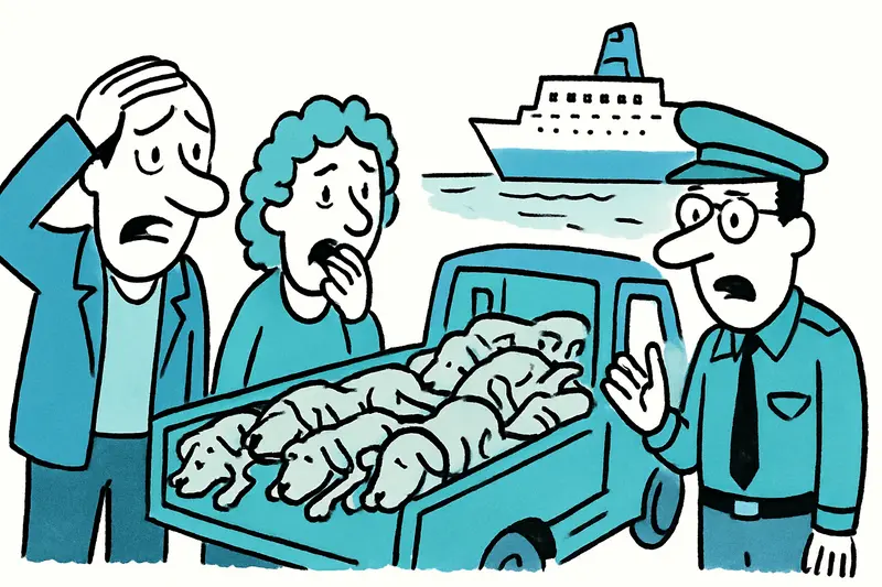 27 tote Hunde auf Fähre: Schock am frühen Morgen im Hafen von Palma