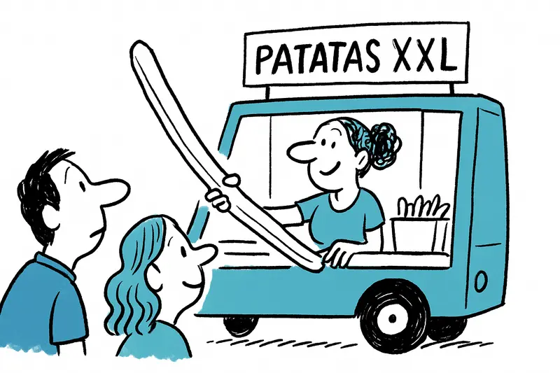 30 Zentimeter Pommes: Diese Mallorca‑Deutsche bringt die Insel zum Knuspern