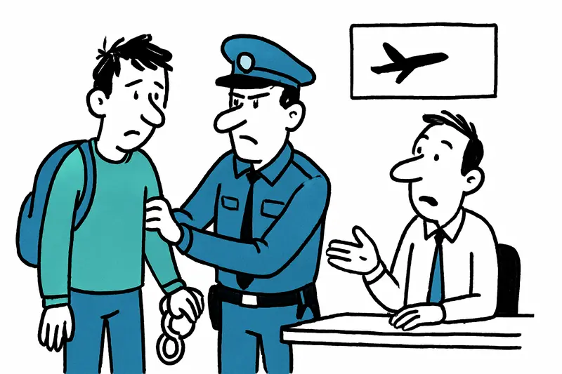 Abflug verhindert — Verhaftung am Flughafen wirft Fragen nach Kontrollen und Prävention auf