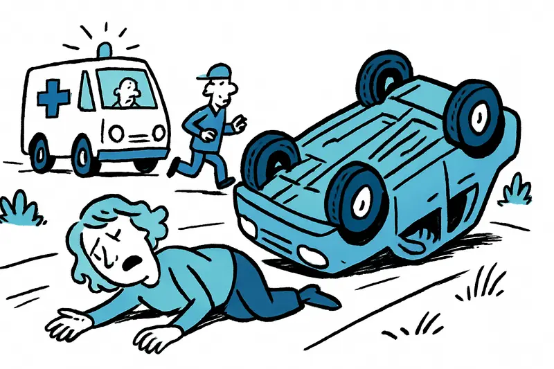 Auto überschlägt sich auf Landstraße Richtung Valldemossa – Fahrerin schwer verletzt