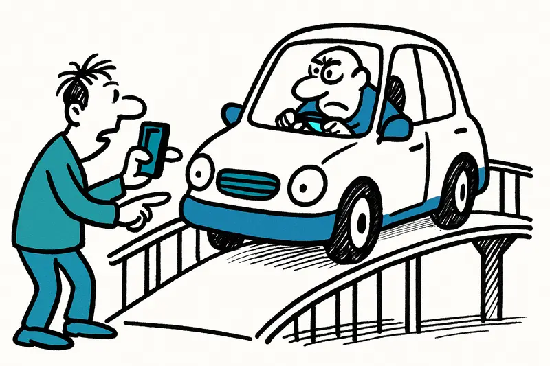 Autofahrer landet auf Fußgängerbrücke zum Son Espases – wie passiert so etwas?