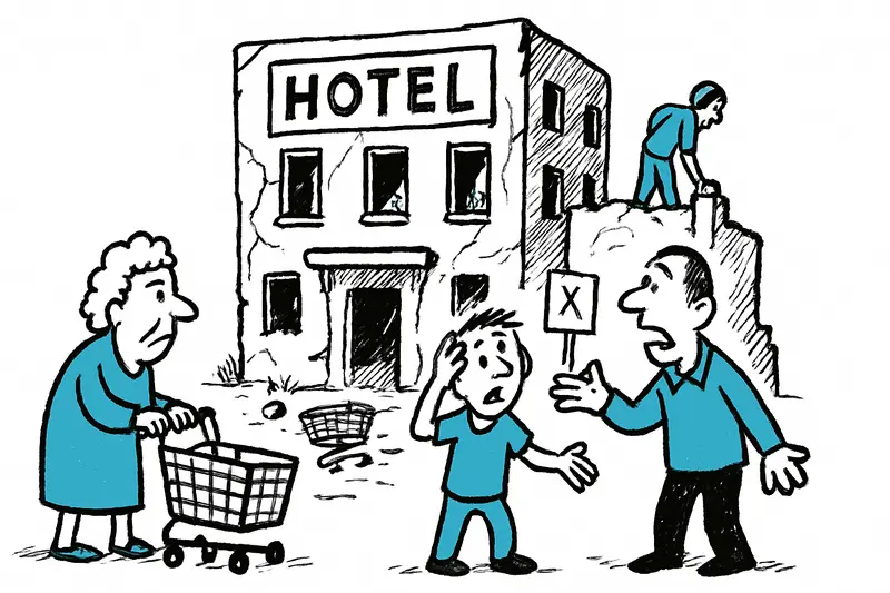 Besetztes Hotel in s'Arenal: Wer schützt die Nachbarschaft?