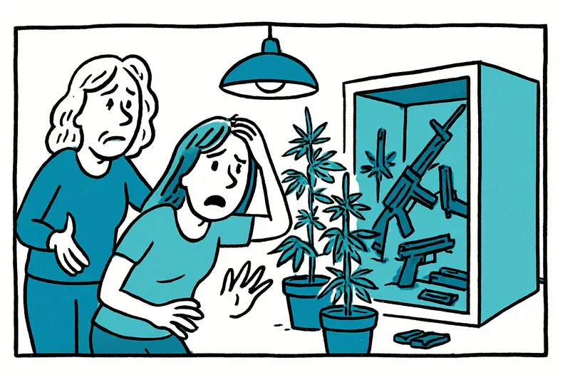 Brand in Moscari deckt professionelle Marihuana-Aufzucht und Waffenarsenal auf