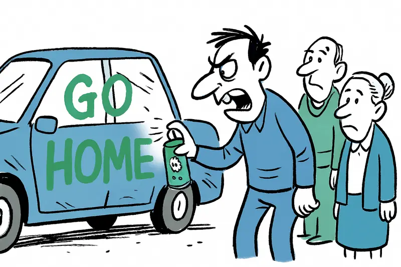 „Go home“ in Bunyola: Wenn Frust Autos trifft