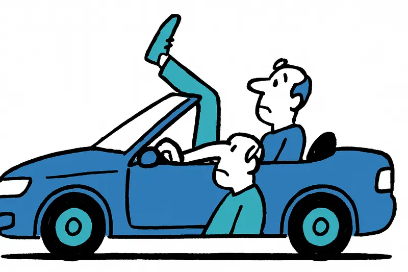 Cabrio in Palma: Ein Bein über die Windschutzscheibe — warum das nicht nur rücksichtslos, sondern gefährlich ist