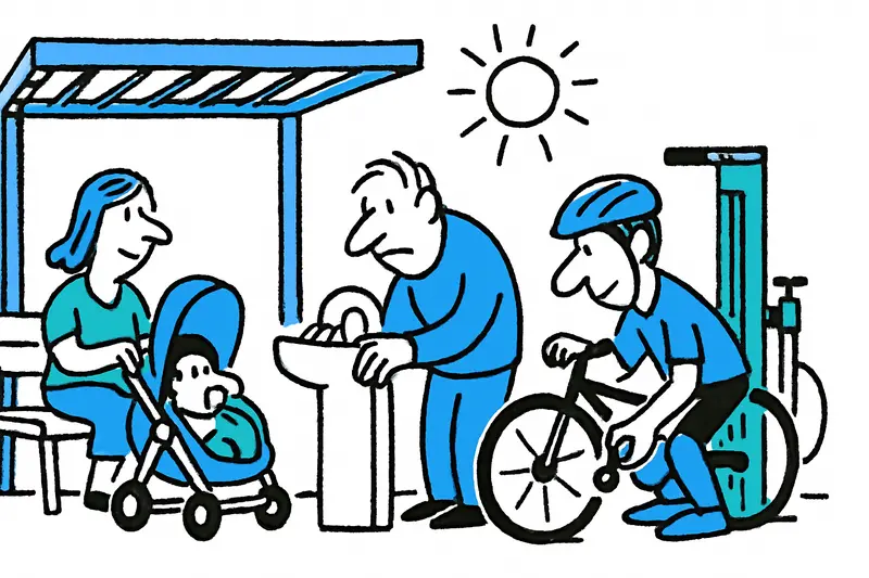 Cala Millor gegen die Hitze: Promenade bekommt Schatten, Trinkbrunnen und Fahrrad-Reparaturstationen