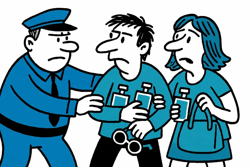 Duty‑Free‑Diebstahl in Köln: Zwei Spanier mit Parfüms, Taschen und Sonnenbrillen aufgegriffen