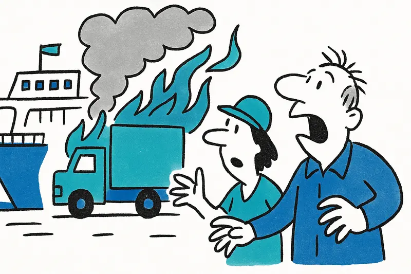 Flammendrama an Bord: Was passiert, wenn ein Lkw in der Fähre Feuer fängt?