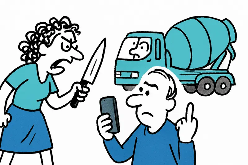 Galilea: Messer, Mittelfinger und Betonmischer — wie kann Lärm so eskalieren?