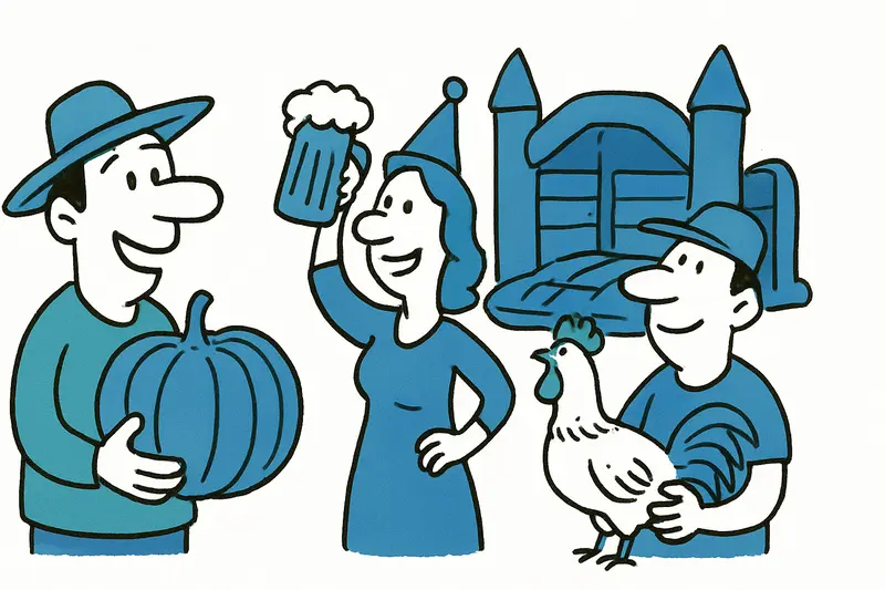 Heute feiern auf Mallorca mehrere Herbstfeste – Kürbis, Hähne und Hüpfburgen