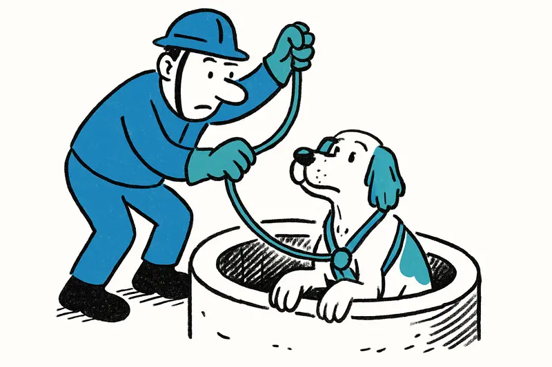 Glück gehabt in Sant Joan: Hund aus sechs Meter tiefem Brunnen geborgen