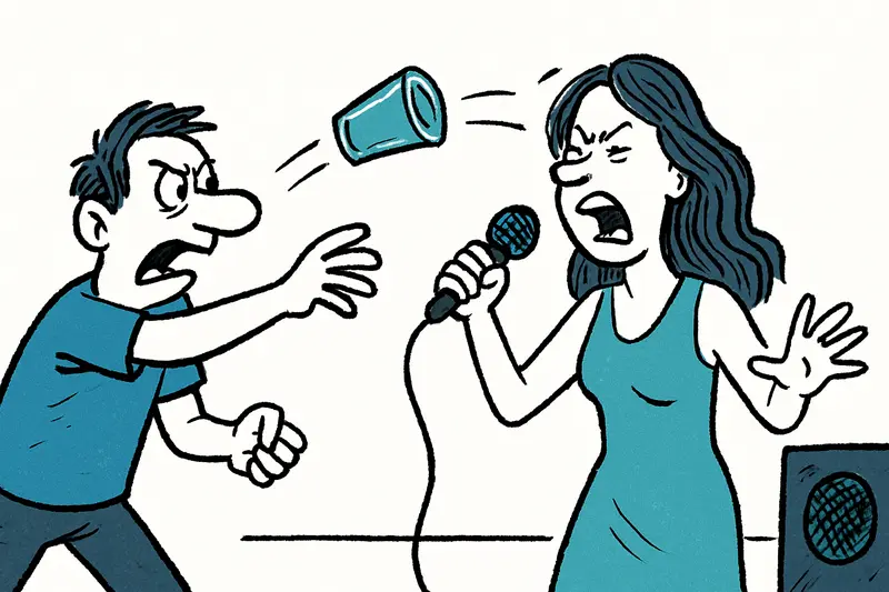 Richtig asozial? Becherwurf trifft Sängerin — und warum wir hier genauer hinschauen sollten