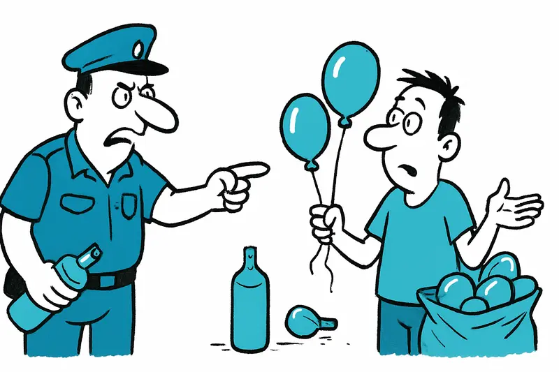 Lachgas am Ballermann: Polizei findet Flaschen und Ballons – und mehr Fragen als Antworten
