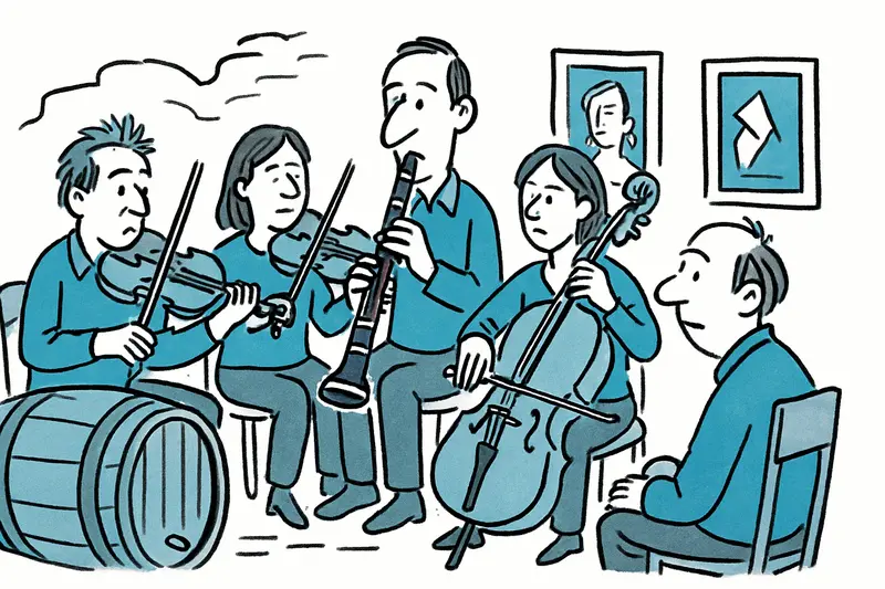 Matinee in der Bodega: Mozarts Klarinettenquintett zwischen Fässern und Gemälden