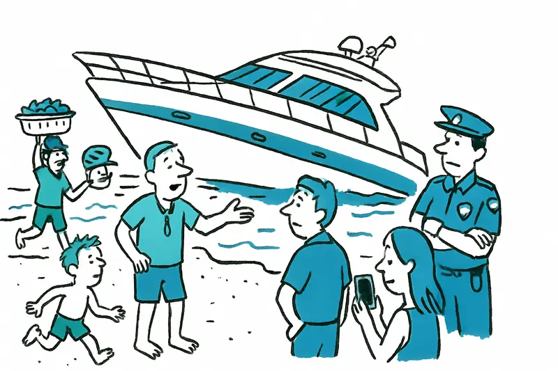Motoryacht strandet in Magaluf: Warum das nicht nur ein Strandfoto bleibt