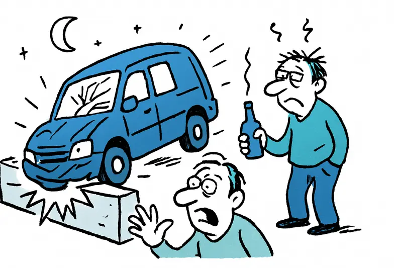 Nächtlicher Unfall in Son Oliva: Mehr als ein betrunkenes Steuer