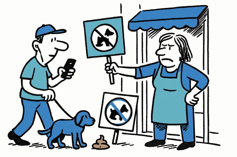 Genervt von Hundekot: Ladenbetreiberin in Palma reagiert mit Protestschildern