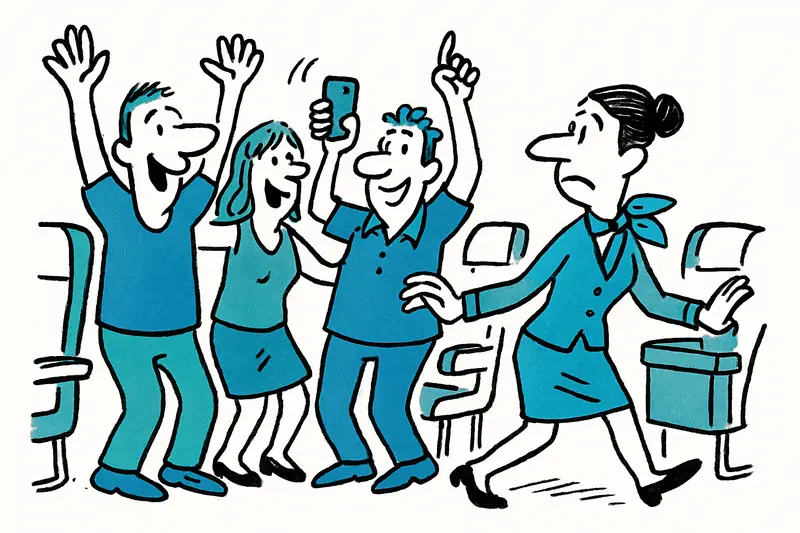 Party im Gang: Wenn Urlaubsvorfreude die Sicherheit an Bord verdrängt