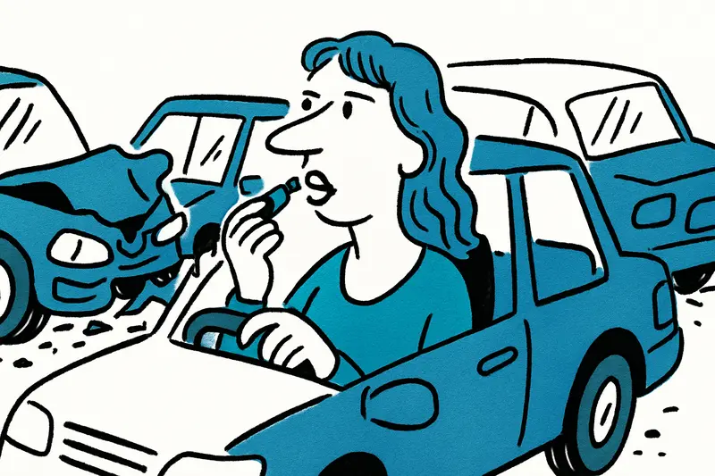 Paseo Marítimo: Betrunkene Fahrerin rammt mehrere Autos – und schminkt sich seelenruhig die Lippen