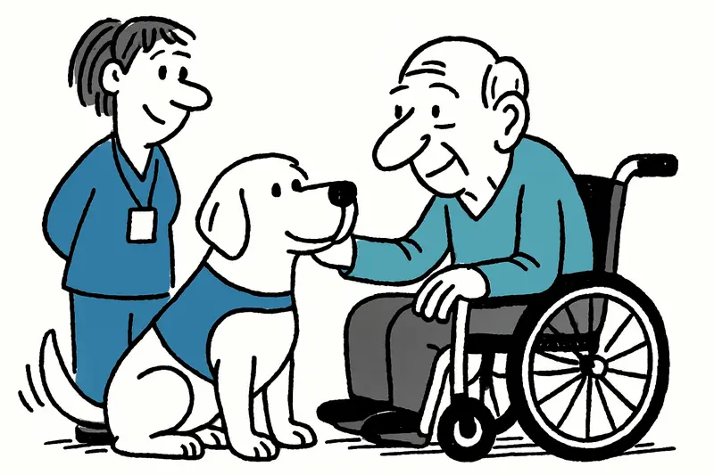 Wenn Pfoten helfen: Joan-March-Klinik bringt Therapiehunde für ältere Patienten