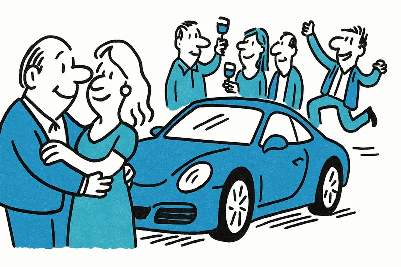 Mallorca als Festkulisse: Porsche-Paar feiert privat mit Freunden und Unternehmern