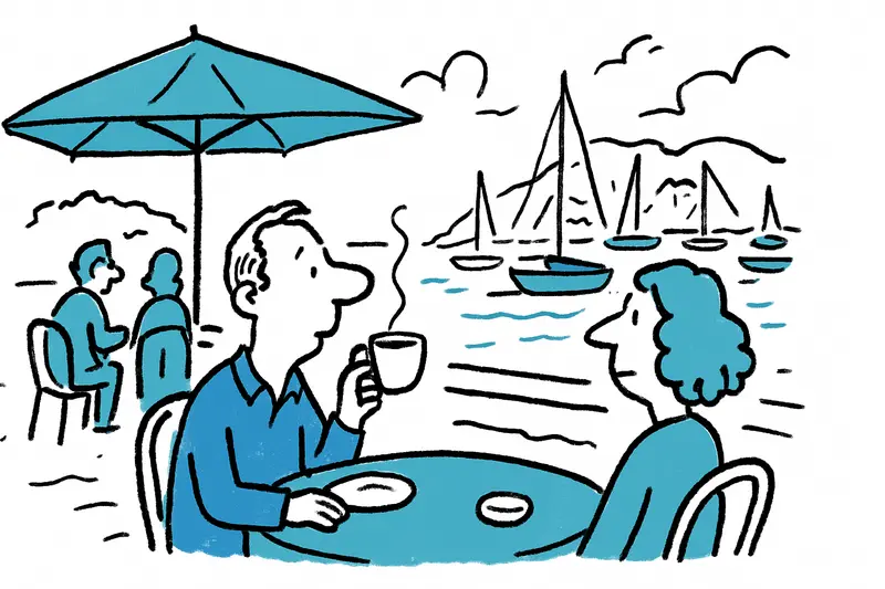 Neues Cappuccino in Port d’Andratx: Großere Terrasse und Blick aufs Hafenleben