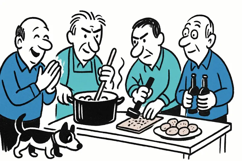 Kochlöffel, Klatschen, Kartoffeln: Die "Pottkieker" im Pfarrhaus von Arenal