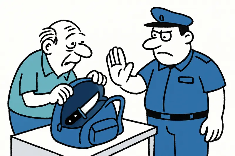 Senior versucht mit Messer im Rucksack nach Mallorca zu fliegen – ein Sicherheits-Check für Reisende und Behörden