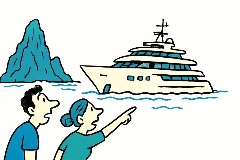Spielbergs Megayacht „Seven Seas“ lässt die Tramuntana kurz staunen