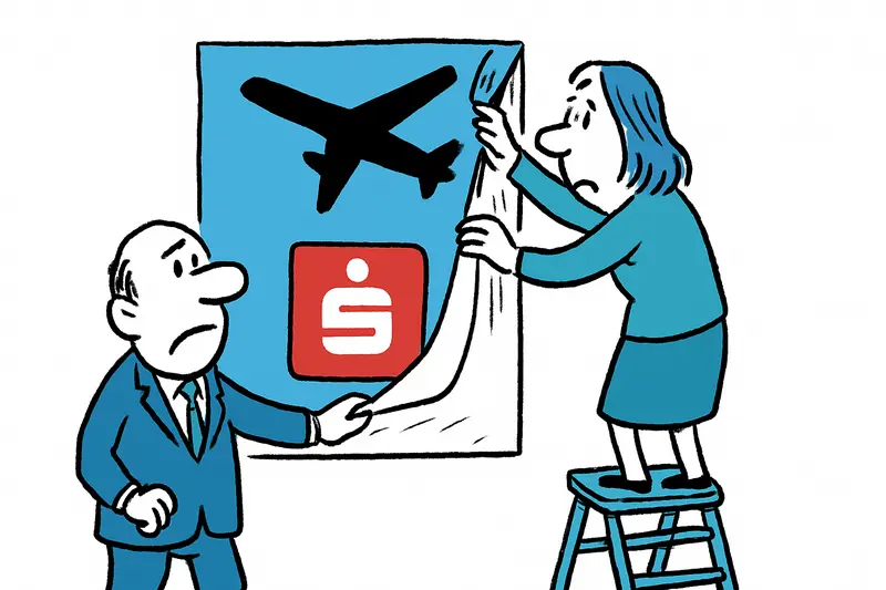 Sparkasse nimmt Flughafenplakat ab – war das genug?