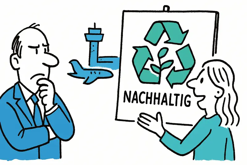 Sparkassen-Poster am Flughafen: Show oder echtes Umdenken?