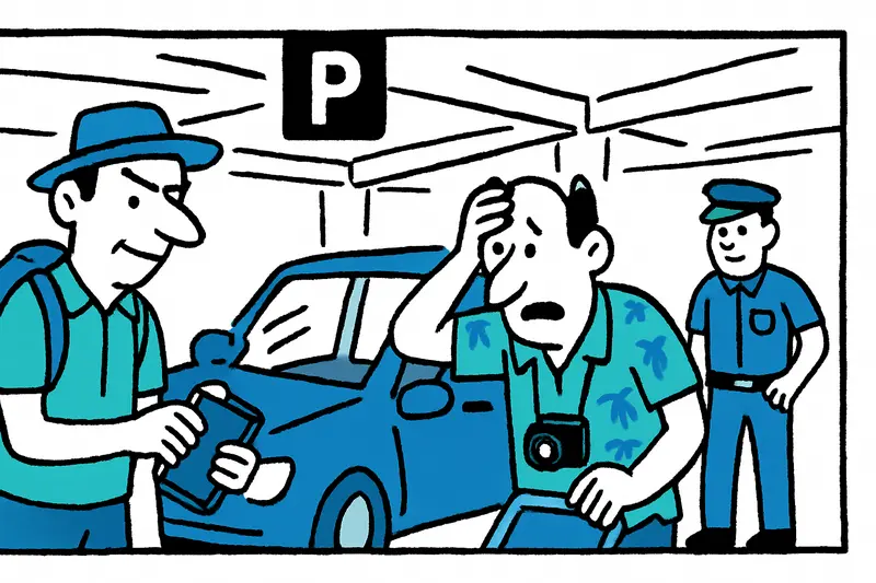 Versteckspiel im Parkhaus: Wie ein Mann Touristen am Flughafen um ihre Wertsachen brachte