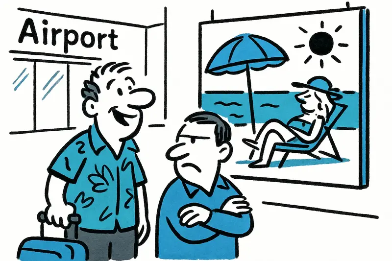 Werbeplakat am Airport: Wer bestimmt, wie Mallorca dargestellt wird?